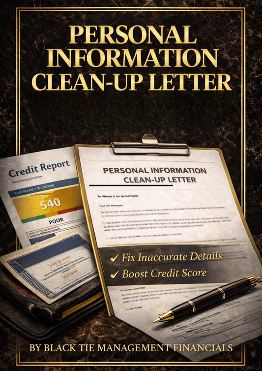 Personal Information Clean-Up Letter