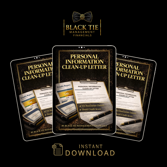 Personal Information Clean-Up Letter