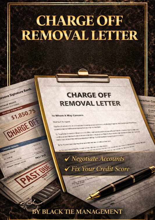 Charge Off Removal Letter